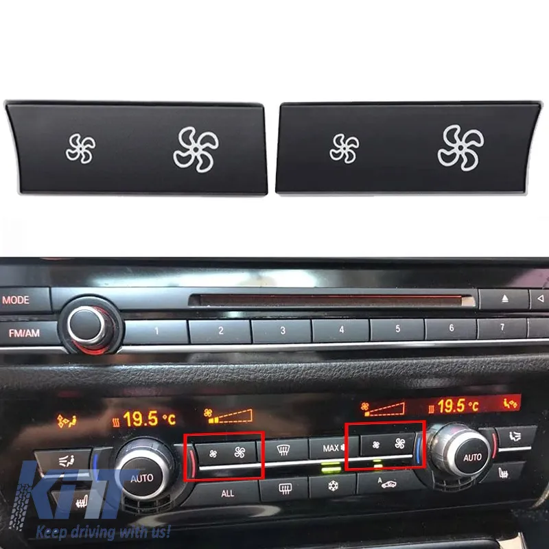 Cover suitable for Switch Air Conditioner Control Panel for BMW 5 Series F10 / 5 GT F07 / 7 F01 F02 / 6 F06 2 Pcs