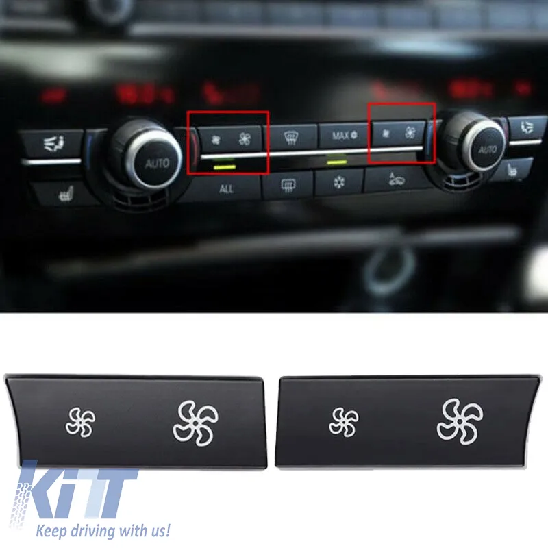 Cover suitable for Switch Air Conditioner Control Panel for BMW 5 Series F10 / 5 GT F07 / 7 F01 F02 / 6 F06 2 Pcs