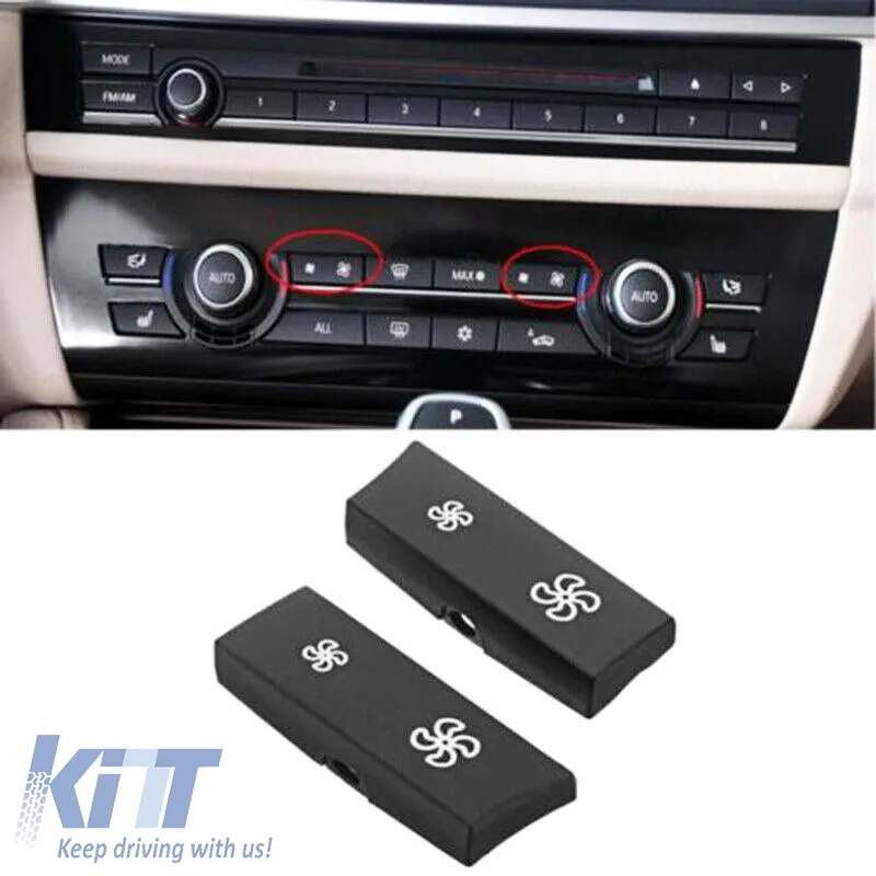 Cover suitable for Switch Air Conditioner Control Panel for BMW 5 Series F10 / 5 GT F07 / 7 F01 F02 / 6 F06 2 Pcs