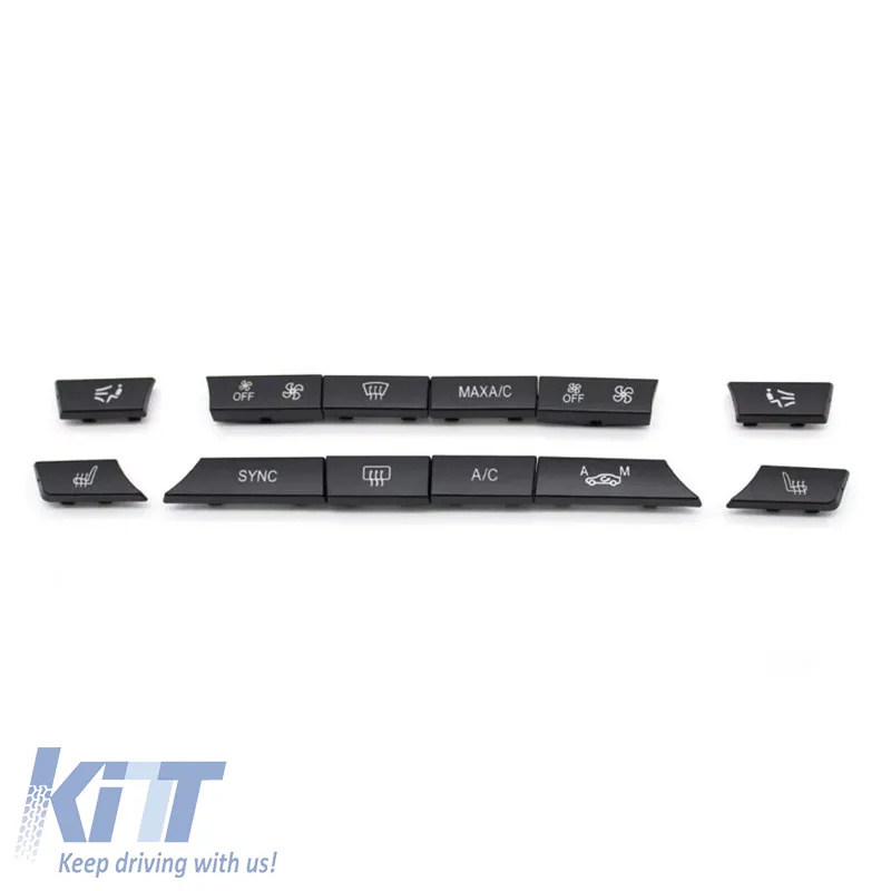 Cover suitable for Switch Air Conditioner Control Panel suitable for BMW Series 5 F10 F11 / 6 F06 F12 F13 / 7 F01 F02 F03 F04 12 Pcs
