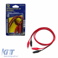 Crocodile Clips suitable for Wires 50mm With Cover 2 Pieces 47cm Black/ Red