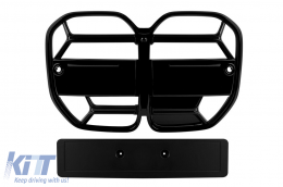 CSL type black lacquer kidneys suitable for BMW 4 Series G22 Coupe, G23 Cabriolet after 2021 - ABBMGR6009230