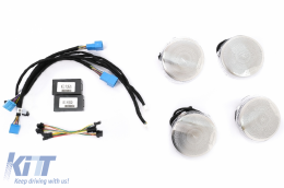 Cubierta Altavoz Rejillas Ventilación CA Tweeters Rotativos LED 64 colores para Mercedes Clase E W213 S213 2016-2019-image-6104357