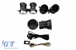 Cubierta Altavoz Rejillas Ventilación CA Tweeters Rotativos LED 64 colores para Mercedes Clase E W213 S213 2016-2019-image-6104367