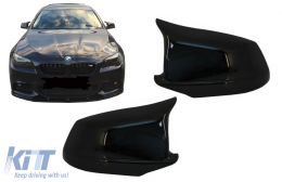 Cubiertas espejos para BMW 5 Series F10 F11 F18 Non LCI 07.10-13 Negro brillante M Look-image-6077174