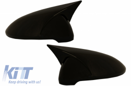 image-8-Cubiertas espejos para VW Golf 7 y 7.5 13+ Touran II 15-16 Alltrack 14-17 Negro brillante