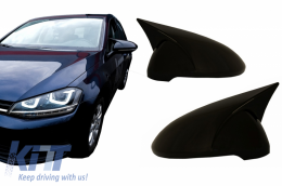 Cubiertas espejos para VW Golf 7 y 7.5 13+ Touran II 15-16 Alltrack 14-17 Negro brillante-image-6052871