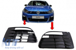 image-52-Cubiertas faros antiniebla para VW Golf 6 VI 2008-2012 R20 Design brillante Negro