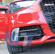 Cubiertas faros antiniebla rejillas para Audi A1 8X 10-15 RS1 Design Negro-image-6010192