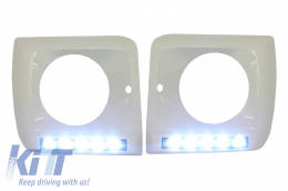 Cubiertas faros LED blancas DRL Luces diurnas para Mercedes W463 89-12 G65 Look-image-6019463