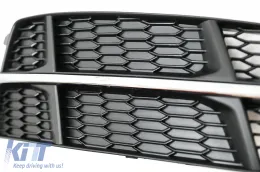 Cubiertas Rejillas para Audi A6 C7 4G Sline Facelift 15-18 Negro Cromo-image-6068862