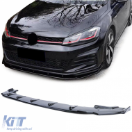image-4-CUP front spoiler lip gloss black for VW Golf 7 GTI 13-20