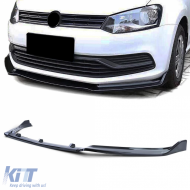 image-36-CUP front spoiler lip gloss black for VW Polo 5 6C 14-17