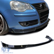 CUP front spoiler lip gloss black for VW Polo 9N3 05-09
