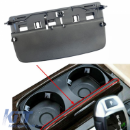Cup Holder Cap Base suitable for BMW Series 7 F01 / F02 08-15 Black