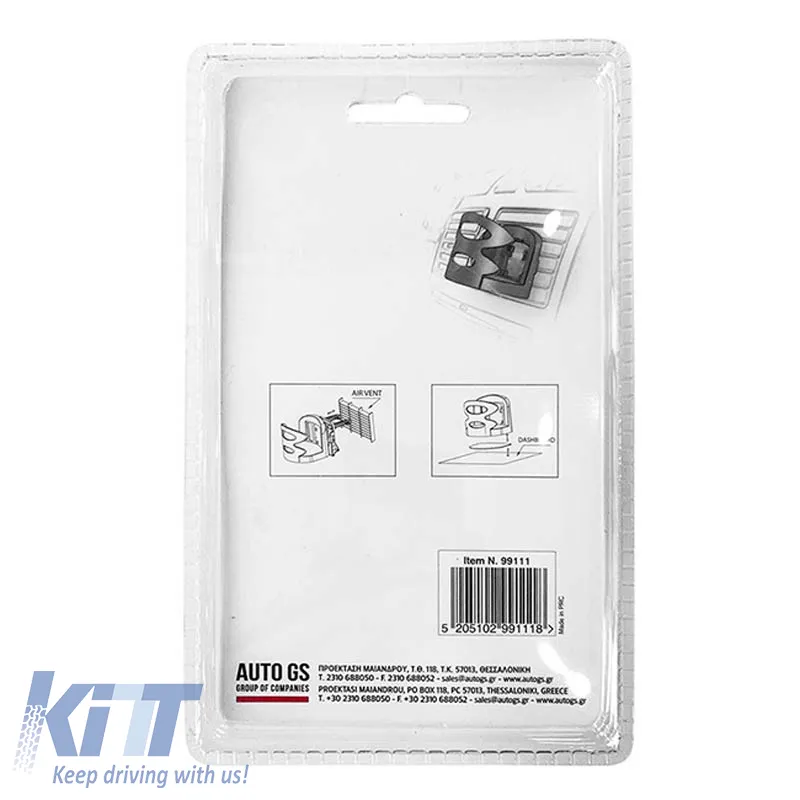 Cup Holder suitable for Air Conditioner Outlet Black Mat 99111
