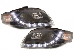 D-LITE Első lámpák AUDI A4 B7 Nappali helyzetjelzőlámpa Fekete-image-65117