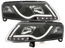image-17-D-LITE Első lámpák AUDI A6 4F 04-07 Helyzetjelző lámpával fekete - SWA13SLGXB