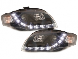 D-LITE Headlights suitable for AUDI A4 B7 daytime running light black-image-65117