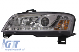D-LITE Headlights suitable for FIAT Stilo 01-08L ED Daytime running light Chrome-image-6015112