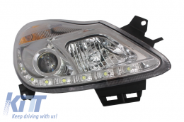 D-LITE Headlights suitable for OPEL Corsa D 06+LED Daytime running light chrome-image-6015119