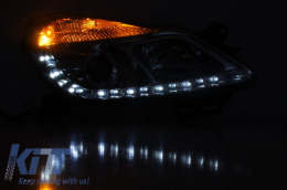 D-LITE Headlights suitable for OPEL Corsa D 06+LED Daytime running light chrome-image-6015121