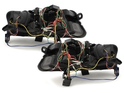 D-LITE LED Фарове AUDI A6 4F 04-07 DRL Дневни светлини Черен подходящи за Ксенон-image-52634