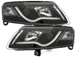 D-LITE LED Фарове AUDI A6 4F 04-07 DRL Дневни светлини Черен подходящи за Ксенон-image-52635