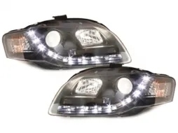 image-47-D-LITE Prednja svijetla za AUDI A4 B7 dnevna svjetla crna