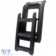 Dachleiter, Seitenleiter, schwarz glänzend, geeignet für Land Rover Defender 90 110 ab 19-image-6206848