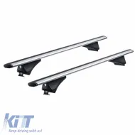 image-7-Dachträger ''AERO'' Aerodynamisch aus Aluminium mit Schlössern 136cm Schienensystem 2 Stück