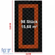 Dalles de performance RAMROXX pour garage Sol 2,8mx5,6m noir orange 3-image-6276248