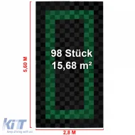 Dalles de performance RAMROXX pour garage Sol 2,8mx5,6m noir vert Set3-image-6276650