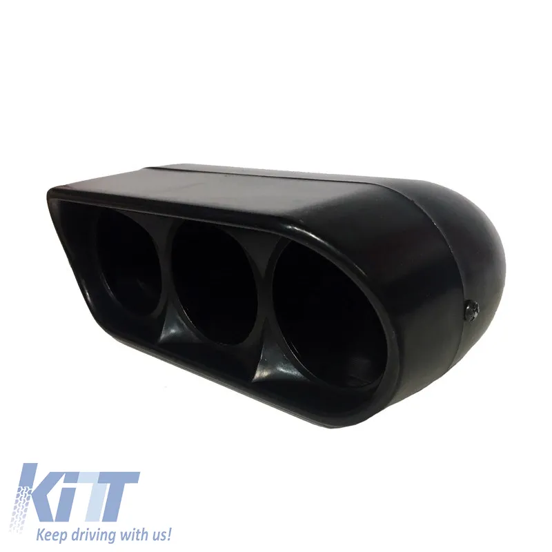 Dashboard Gauge Pod Triple (3 x 52mm) Black Auto Gauge