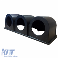 Dashboard Gauge Pod Triple (3 x 52mm) Black Auto Gauge