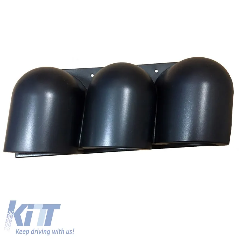Dashboard Gauge Pod Triple (3 x 52mm) Black Auto Gauge