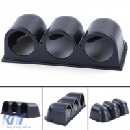 Dashboard mount for 3 additional gauges 52mm matte black