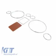 Dashboard Tacho Rings suitable for Audi A3 8L 96-03, A4 B5 94-01, A6 C5 97-04 Chrome-image-6301677