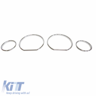 Dashboard Tacho Rings suitable for BMW 3 E36 90-99 Chrome