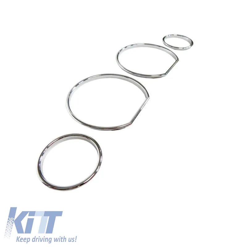 Dashboard Tacho Rings suitable for BMW 3 E36 90-99 Chrome