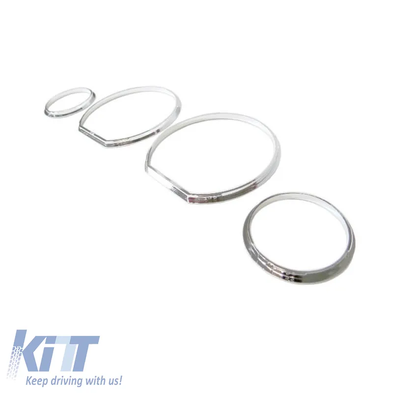 Dashboard Tacho Rings suitable for BMW 3 E36 90-99 Chrome