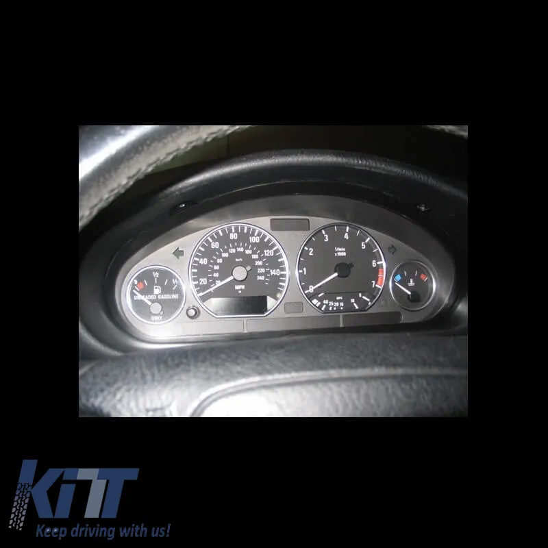 Dashboard Tacho Rings suitable for BMW 3 E36 90-99 Chrome