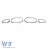 Dashboard Tacho Rings suitable for BMW 3 E46 98-05 Silver Mat-image-6301650