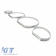 Dashboard Tacho Rings suitable for BMW 3 E46 98-05 Silver Mat-image-6301651