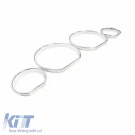 Dashboard Tacho Rings suitable for BMW 3 E46 98-05 Chrome-image-6301682
