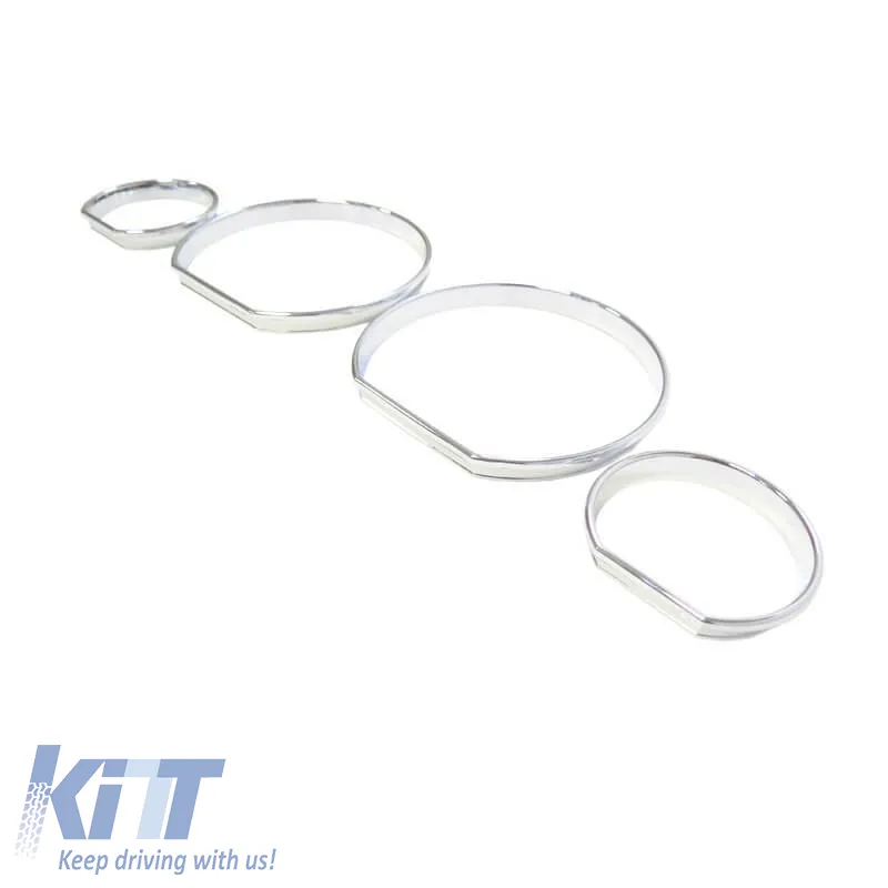 Dashboard Tacho Rings suitable for BMW 3 E46 98-05 Chrome