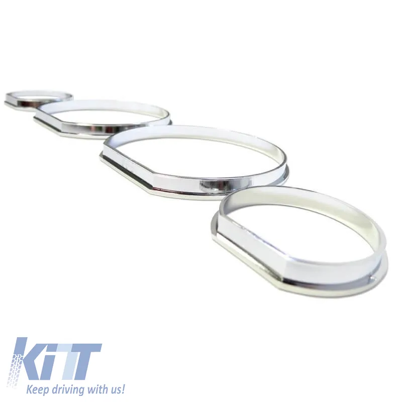 Dashboard Tacho Rings suitable for BMW 3 E46 98-05 Chrome