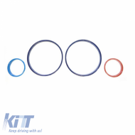 Dashboard Tacho Rings suitable for BMW 5 E39 95-03, 7 E38 94-02, X5 E53 99-05 Tri-Color ///M - CGRGB6036300