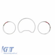 Dashboard Tacho Rings suitable for Mercedes-Benz E-Class W210 96-00 Chrome - CGRGM6036299