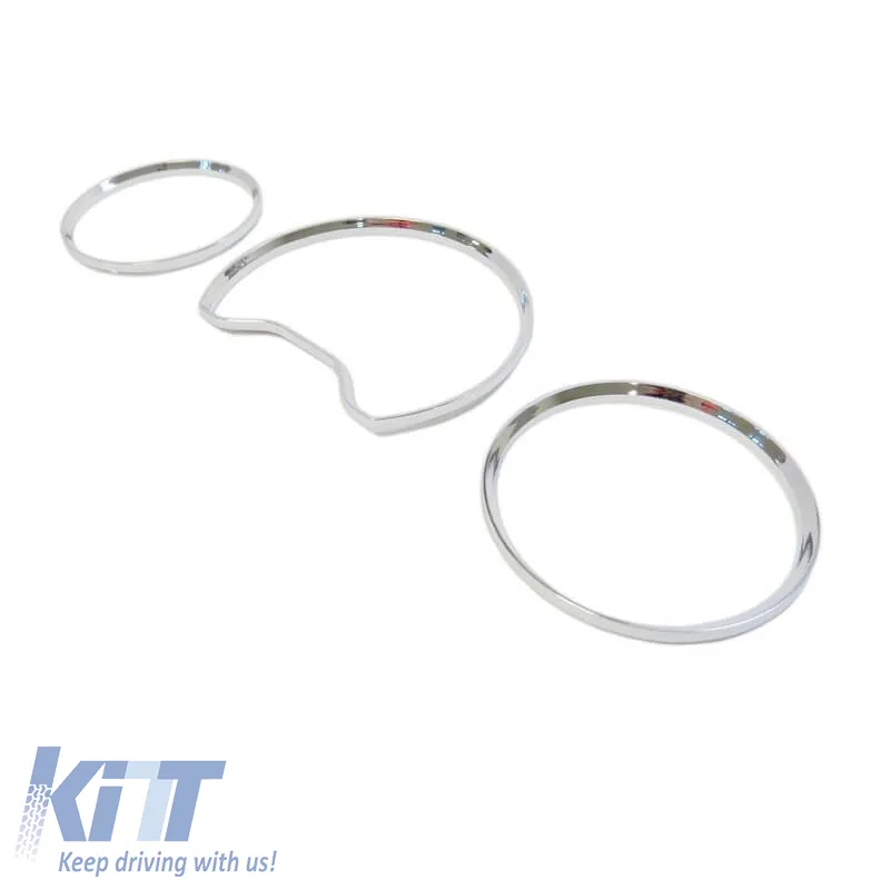 Dashboard Tacho Rings suitable for Mercedes-Benz E-Class W210 96-00 Chrome